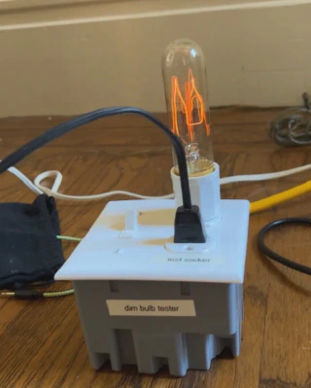 A dim bulb tester